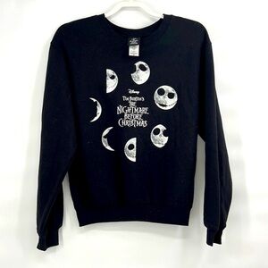 Nightmare before Christmas black crew sweatshirt womens size XS